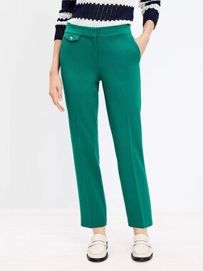 NWOT LOFT Riviera Slim Green  Dress Pants Petite Curvy